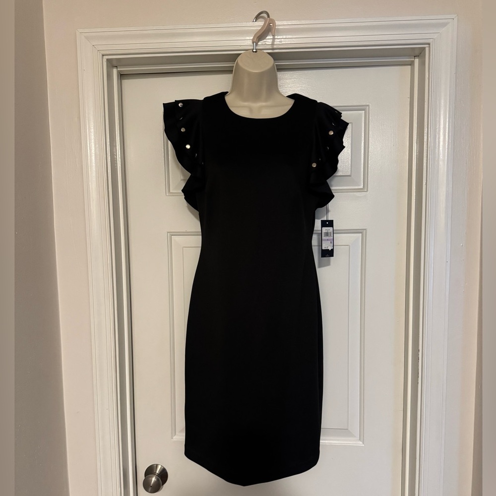 Tommy Hilfiger Black Ruffle Sleeve Dress